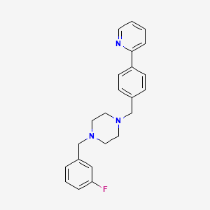 molecular formula C23H24FN3 B5467294 1-(3-fluorobenzyl)-4-[4-(2-pyridinyl)benzyl]piperazine 