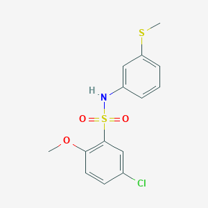 5-chloro-2-methoxy-N-[3-(methylthio)phenyl]benzenesulfonamide