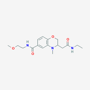 3-[2-(ethylamino)-2-oxoethyl]-N-(2-methoxyethyl)-4-methyl-3,4-dihydro-2H-1,4-benzoxazine-6-carboxamide