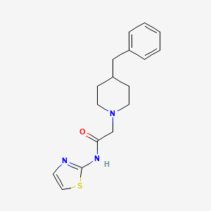 molecular formula C17H21N3OS B5467316 2-(4-benzylpiperidin-1-yl)-N-(1,3-thiazol-2-yl)acetamide 