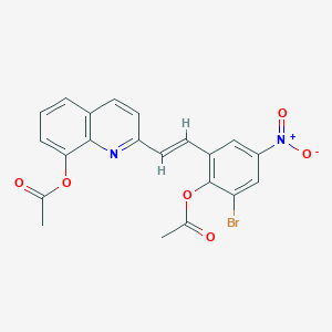 molecular formula C21H15BrN2O6 B5467327 2-{2-[2-(acetyloxy)-3-bromo-5-nitrophenyl]vinyl}-8-quinolinyl acetate 