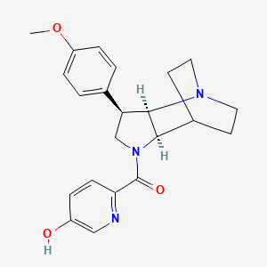 6-{[(3R*,3aR*,7aR*)-3-(4-methoxyphenyl)hexahydro-4,7-ethanopyrrolo[3,2-b]pyridin-1(2H)-yl]carbonyl}pyridin-3-ol