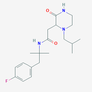 N-[2-(4-fluorophenyl)-1,1-dimethylethyl]-2-(1-isobutyl-3-oxo-2-piperazinyl)acetamide