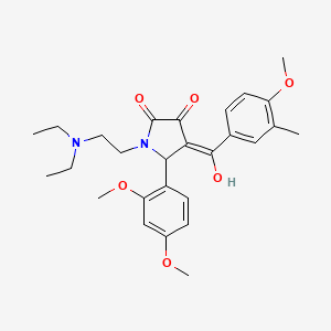 molecular formula C27H34N2O6 B5467351 1-[2-(diethylamino)ethyl]-5-(2,4-dimethoxyphenyl)-3-hydroxy-4-(4-methoxy-3-methylbenzoyl)-1,5-dihydro-2H-pyrrol-2-one 