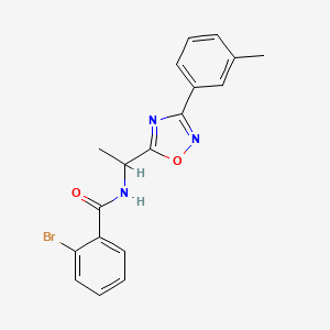 2-bromo-N-{1-[3-(3-methylphenyl)-1,2,4-oxadiazol-5-yl]ethyl}benzamide