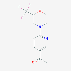 1-{6-[2-(trifluoromethyl)morpholin-4-yl]pyridin-3-yl}ethanone