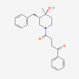 molecular formula C23H27NO3 B5467380 4-[(3S*,4R*)-3-benzyl-4-hydroxy-4-methylpiperidin-1-yl]-4-oxo-1-phenylbutan-1-one 