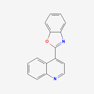 molecular formula C16H10N2O B5467384 4-(1,3-苯并恶唑-2-基)喹啉 