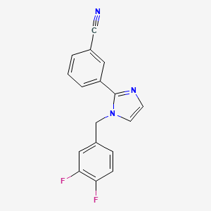 molecular formula C17H11F2N3 B5467390 3-[1-(3,4-difluorobenzyl)-1H-imidazol-2-yl]benzonitrile 