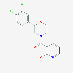 molecular formula C17H16Cl2N2O3 B5467400 2-(3,4-dichlorophenyl)-4-[(2-methoxypyridin-3-yl)carbonyl]morpholine 