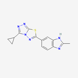 5-(3-cyclopropyl[1,2,4]triazolo[3,4-b][1,3,4]thiadiazol-6-yl)-2-methyl-1H-benzimidazole