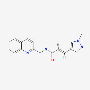 (2E)-N-methyl-3-(1-methyl-1H-pyrazol-4-yl)-N-(quinolin-2-ylmethyl)acrylamide