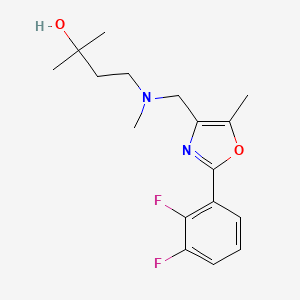 molecular formula C17H22F2N2O2 B5467459 4-[{[2-(2,3-difluorophenyl)-5-methyl-1,3-oxazol-4-yl]methyl}(methyl)amino]-2-methylbutan-2-ol 