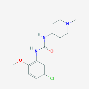 molecular formula C15H22ClN3O2 B5467489 N-(5-chloro-2-methoxyphenyl)-N'-(1-ethyl-4-piperidinyl)urea 