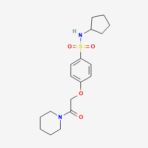 N-cyclopentyl-4-[2-oxo-2-(1-piperidinyl)ethoxy]benzenesulfonamide