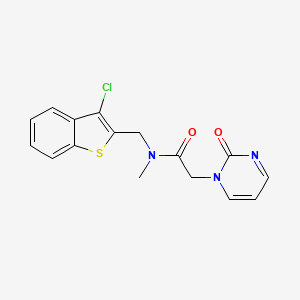 N-[(3-chloro-1-benzothien-2-yl)methyl]-N-methyl-2-(2-oxopyrimidin-1(2H)-yl)acetamide