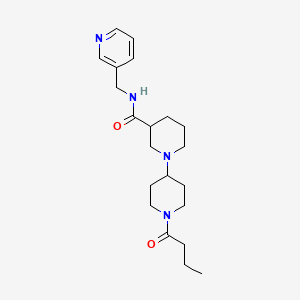 molecular formula C21H32N4O2 B5467530 1'-butyryl-N-(pyridin-3-ylmethyl)-1,4'-bipiperidine-3-carboxamide 