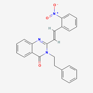 2-[2-(2-nitrophenyl)vinyl]-3-(2-phenylethyl)-4(3H)-quinazolinone