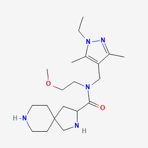 N-[(1-ethyl-3,5-dimethyl-1H-pyrazol-4-yl)methyl]-N-(2-methoxyethyl)-2,8-diazaspiro[4.5]decane-3-carboxamide dihydrochloride