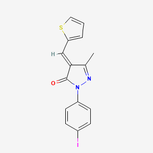 2-(4-iodophenyl)-5-methyl-4-(2-thienylmethylene)-2,4-dihydro-3H-pyrazol-3-one