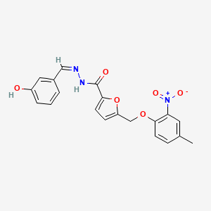 N'-(3-hydroxybenzylidene)-5-[(4-methyl-2-nitrophenoxy)methyl]-2-furohydrazide