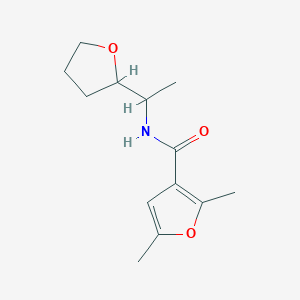 molecular formula C13H19NO3 B5467607 2,5-dimethyl-N-[1-(tetrahydro-2-furanyl)ethyl]-3-furamide 