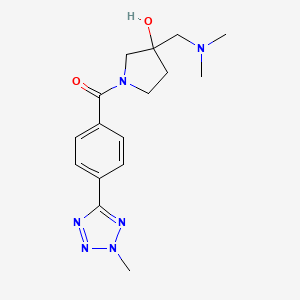 3-[(dimethylamino)methyl]-1-[4-(2-methyl-2H-tetrazol-5-yl)benzoyl]-3-pyrrolidinol