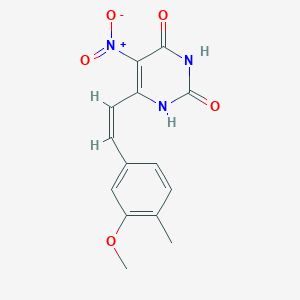 6-[2-(3-methoxy-4-methylphenyl)vinyl]-5-nitro-2,4(1H,3H)-pyrimidinedione