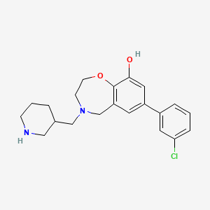 molecular formula C21H25ClN2O2 B5467632 7-(3-chlorophenyl)-4-(3-piperidinylmethyl)-2,3,4,5-tetrahydro-1,4-benzoxazepin-9-ol dihydrochloride 