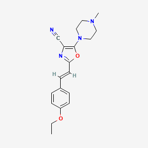 molecular formula C19H22N4O2 B5467651 2-[2-(4-ethoxyphenyl)vinyl]-5-(4-methyl-1-piperazinyl)-1,3-oxazole-4-carbonitrile 