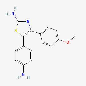 5-(p-Aminophenyl)-4-(p-methoxyphenyl)-2-thiazolamine