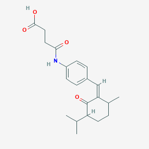 4-({4-[(3-isopropyl-6-methyl-2-oxocyclohexylidene)methyl]phenyl}amino)-4-oxobutanoic acid