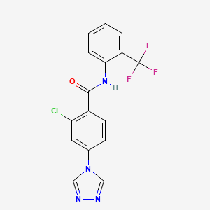 2-chloro-4-(1,2,4-triazol-4-yl)-N-[2-(trifluoromethyl)phenyl]benzamide