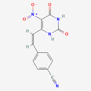 4-[2-(5-nitro-2,6-dioxo-1,2,3,6-tetrahydro-4-pyrimidinyl)vinyl]benzonitrile