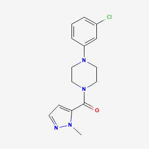 1-(3-chlorophenyl)-4-[(1-methyl-1H-pyrazol-5-yl)carbonyl]piperazine