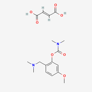 molecular formula C17H24N2O7 B5467708 2-[(dimethylamino)methyl]-5-methoxyphenyl dimethylcarbamate 2-butenedioate 