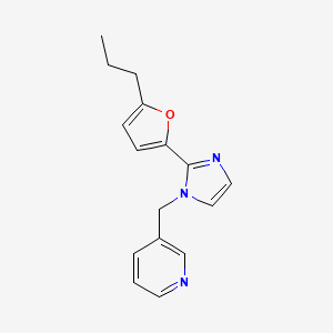 molecular formula C16H17N3O B5467716 3-{[2-(5-propyl-2-furyl)-1H-imidazol-1-yl]methyl}pyridine 