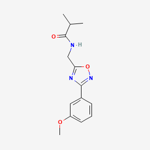 molecular formula C14H17N3O3 B5467737 N-{[3-(3-methoxyphenyl)-1,2,4-oxadiazol-5-yl]methyl}-2-methylpropanamide 