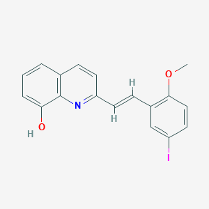 molecular formula C18H14INO2 B5467763 2-[2-(5-iodo-2-methoxyphenyl)vinyl]-8-quinolinol 