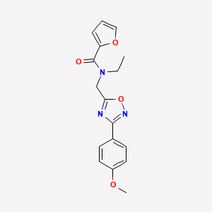 molecular formula C17H17N3O4 B5467766 N-ethyl-N-{[3-(4-methoxyphenyl)-1,2,4-oxadiazol-5-yl]methyl}-2-furamide 