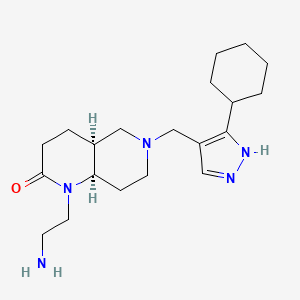 rel-(4aS,8aR)-1-(2-aminoethyl)-6-[(3-cyclohexyl-1H-pyrazol-4-yl)methyl]octahydro-1,6-naphthyridin-2(1H)-one dihydrochloride