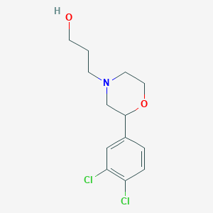 molecular formula C13H17Cl2NO2 B5467796 3-[2-(3,4-dichlorophenyl)morpholin-4-yl]propan-1-ol 