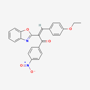 2-(1,3-benzoxazol-2-yl)-3-(4-ethoxyphenyl)-1-(4-nitrophenyl)-2-propen-1-one