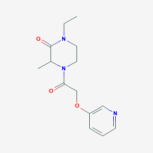 1-ethyl-3-methyl-4-[(pyridin-3-yloxy)acetyl]piperazin-2-one