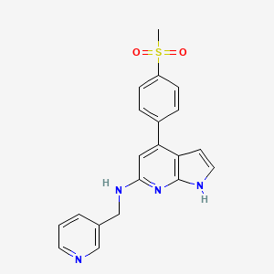 4-[4-(methylsulfonyl)phenyl]-N-(pyridin-3-ylmethyl)-1H-pyrrolo[2,3-b]pyridin-6-amine