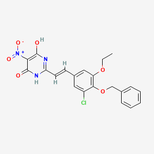 2-{2-[4-(benzyloxy)-3-chloro-5-ethoxyphenyl]vinyl}-6-hydroxy-5-nitro-4(3H)-pyrimidinone