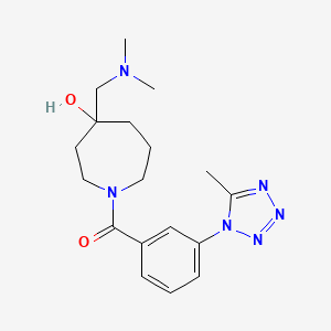 4-[(dimethylamino)methyl]-1-[3-(5-methyl-1H-tetrazol-1-yl)benzoyl]-4-azepanol