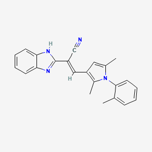 molecular formula C23H20N4 B5467913 2-(1H-benzimidazol-2-yl)-3-[2,5-dimethyl-1-(2-methylphenyl)-1H-pyrrol-3-yl]acrylonitrile 