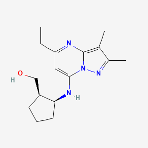 {(1R*,2S*)-2-[(5-ethyl-2,3-dimethylpyrazolo[1,5-a]pyrimidin-7-yl)amino]cyclopentyl}methanol