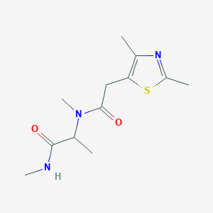 molecular formula C12H19N3O2S B5467993 N~2~-[(2,4-dimethyl-1,3-thiazol-5-yl)acetyl]-N~1~,N~2~-dimethylalaninamide 